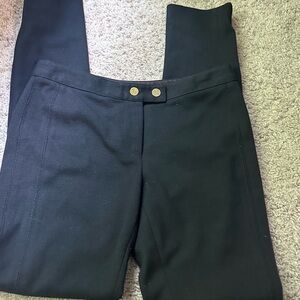 Tory Burch, black gold button skinny leg leggings